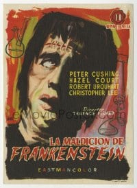 3m701 CURSE OF FRANKENSTEIN Spanish herald 1958 Hammer, Jano art of monster Christopher Lee!