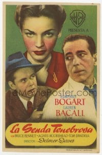3m702 DARK PASSAGE Spanish herald 1949 different image of Humphrey Bogart & sexy Lauren Bacall!