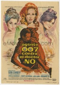 3m721 DR. NO Spanish herald 1963 different art of Sean Connery as James Bond & sexy girls by Mac!