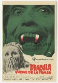 3m724 DRACULA HAS RISEN FROM THE GRAVE Spanish herald 1972 MCP art of vampire Christopher Lee!