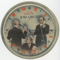 3m731 FATAL HOUR die-cut Spanish herald 1943 Boris Karloff as Mr. Wong, cool different clock design!