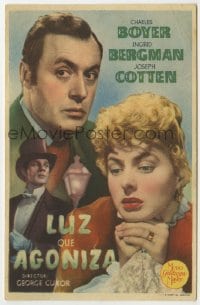 3m746 GASLIGHT Spanish herald 1947 Ingrid Bergman, Joseph Cotten, Charles Boyer, different!