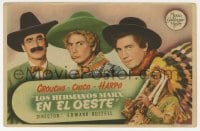 3m755 GO WEST Spanish herald 1944 different image of The Marx Bros. Groucho, Chico & Harpo!