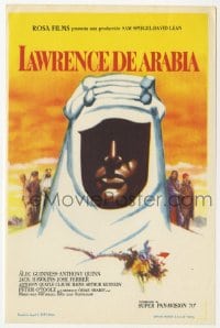 3m809 LAWRENCE OF ARABIA Spanish herald 1964 David Lean classic, Peter O'Toole silhouette art!