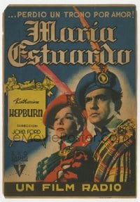 3m825 MARY OF SCOTLAND Spanish herald 1940 Katharine Hepburn & Fredric March, John Ford, different!
