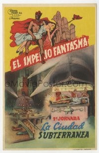 3m876 PHANTOM EMPIRE part 1 Spanish herald 1947 Gene Autry, cool different sci-fi serial artwork!