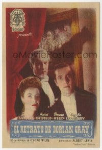 3m884 PICTURE OF DORIAN GRAY Spanish herald 1947 George Sanders, Hatfield, Donna Reed, different!