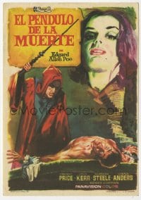 3m885 PIT & THE PENDULUM Spanish herald 1961 Edgar Allan Poe's greatest terror tale, different art!