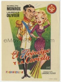 3m889 PRINCE & THE SHOWGIRL Spanish herald 1958 different Jano art of Olivier & sexy Marilyn Monroe!