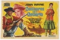 3m912 SEARCHERS Spanish herald 1960 Jano art of John Wayne, Hunter & Natalie Wood, John Ford