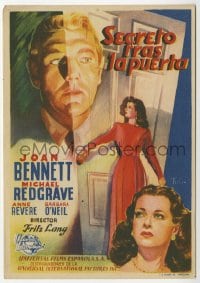 3m913 SECRET BEYOND THE DOOR Spanish herald 1948 Joan Bennett, Redgrave, Fritz Lang, Tulia art!