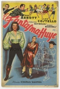 3m967 TIME OF THEIR LIVES Spanish herald 1946 Bud Abbott & ghost Lou Costello, Marjorie Reynolds!