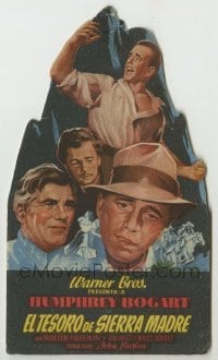 3m972 TREASURE OF THE SIERRA MADRE die-cut Spanish herald 1948 Humphrey Bogart, different image!