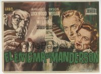 3m973 TRENT'S LAST CASE Spanish herald 1953 Jano art of Margaret Lockwood, Wilding & Orson Welles!