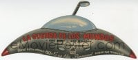 3m984 WAR OF THE WORLDS die-cut Spanish herald 1953 H.G. Wells, George Pal, wonderful UFO art!