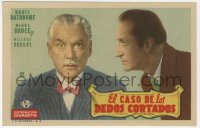 3m995 WOMAN IN GREEN Spanish herald 1945 Basil Rathbone as Sherlock Holmes, Nigel Bruce as Watson!
