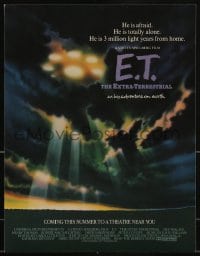 3m065 E.T. THE EXTRA TERRESTRIAL 2pg trade ad 1982 best spaceship in clouds image, Steven Spielberg!