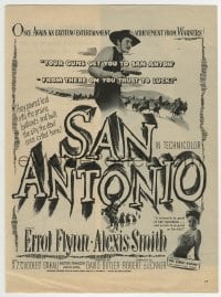 3m128 SAN ANTONIO magazine ad 1945 cowboy Errol Flynn & Alexis Smith western in Texas!