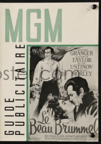 3m201 BEAU BRUMMELL French pressbook 1955 sexy Elizabeth Taylor & Stewart Granger, posters shown!