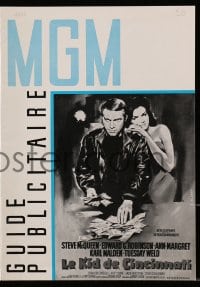 3m208 CINCINNATI KID French pressbook 1965 poker pro Steve McQueen, Ann-Margret, posters shown!