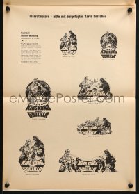 3m174 GODZILLA VS. BIONIC MONSTER German pressbook 1974 Jun Fukuda's Gojira tai Mekagojira, Toho, sci-fi!