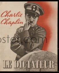 3m228 GREAT DICTATOR French pressbook 1945 Charlie Chaplin directs & stars, posters shown!
