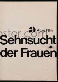 3m187 SECRETS OF WOMEN German pressbook 1961 Ingmar Bergman, Eva Dahlbeck, E. Melmann art!