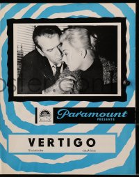 3m161 VERTIGO Belgian pressbook 1958 Alfred Hitchcock's best, James Stewart, Kim Novak, different!