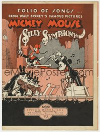 3m284 BYE BYE BABY sheet music 1936 great Disney Mickey Mouse Silly Symphonies ad on the back!