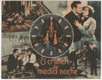 3m698 CRIME AT MIDNIGHT 4pg Spanish herald 1936 Spanish language version of Midnight Phantom!