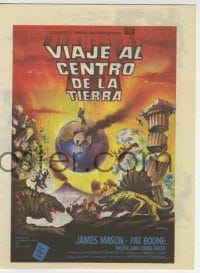 3m796 JOURNEY TO THE CENTER OF THE EARTH 4pg Spanish herald R1980s Jules Verne, different artwork!
