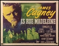 3p700 13 RUE MADELEINE 1/2sh 1946 great art of James Cagney who must stop double agent Conte!