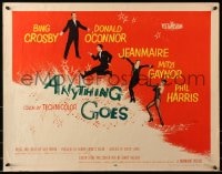 3p720 ANYTHING GOES 1/2sh 1956 Bing Crosby, Donald O'Connor, Jeanmaire, music by Cole Porter!