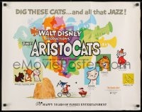3p722 ARISTOCATS 1/2sh R1973 Walt Disney feline jazz musical cartoon, great colorful art!