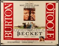 3p731 BECKET 1/2sh 1964 Richard Burton in the title role, Peter O'Toole as the King!