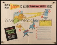 3p746 BWANA DEVIL style B 1/2sh 1953 art of a lion with explanation and info on how 3D works!