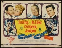 3p747 CAN-CAN 1/2sh 1960 Frank Sinatra, Shirley MacLaine, Maurice Chevalier & Louis Jourdan!