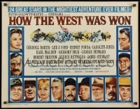 3p824 HOW THE WEST WAS WON style B 1/2sh 1964 John Ford epic, Reynolds, Gregory Peck & all-star cast