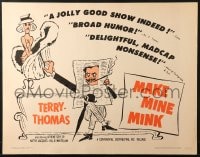 3p857 MAKE MINE MINK 1/2sh 1961 sexy artwork of Terry-Thomas stealing woman's clothes!