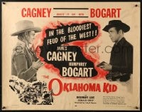 3p889 OKLAHOMA KID 1/2sh R1956 James Cagney & Humphrey Bogart in the bloodiest feud of the West!