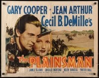3p902 PLAINSMAN style A 1/2sh R1946 great close up of Gary Cooper & Jean Arthur, Cecil B. DeMille!