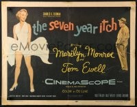 3p924 SEVEN YEAR ITCH 1/2sh 1955 Billy Wilder, best image of Marilyn Monroe's skirt blowing, rare!