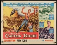 3p933 SON OF CAPTAIN BLOOD 1/2sh 1963 giant full-length image of barechested pirate Sean Flynn!