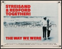 3p985 WAY WE WERE int'l 1/2sh 1973 Barbra Streisand & Robert Redford walk on the beach!