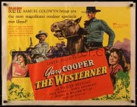 3p988 WESTERNER 1/2sh 1940 Gary Cooper on horse by Walter Brennan as Judge Roy Bean!