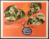 3p996 WITCH WITHOUT A BROOM 1/2sh 1967 Jeffrey Hunter, sexy Maria Perschy, a hexy motion picture!