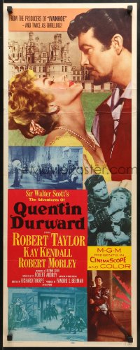 3p009 ADVENTURES OF QUENTIN DURWARD insert 1955 English hero Robert Taylor romances Kay Kendall!