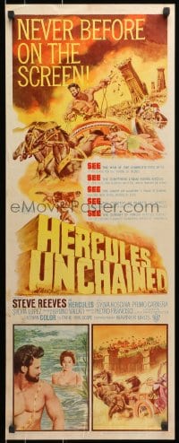 3p123 HERCULES UNCHAINED insert 1960 Ercole e la regina di Lidia, world's mightiest Steve Reeves!