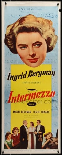 3p136 INTERMEZZO insert R1956 beautiful Ingrid Bergman is in love with violinist Leslie Howard!