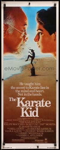 3p143 KARATE KID insert 1984 Pat Morita, Ralph Macchio, teen martial arts classic!